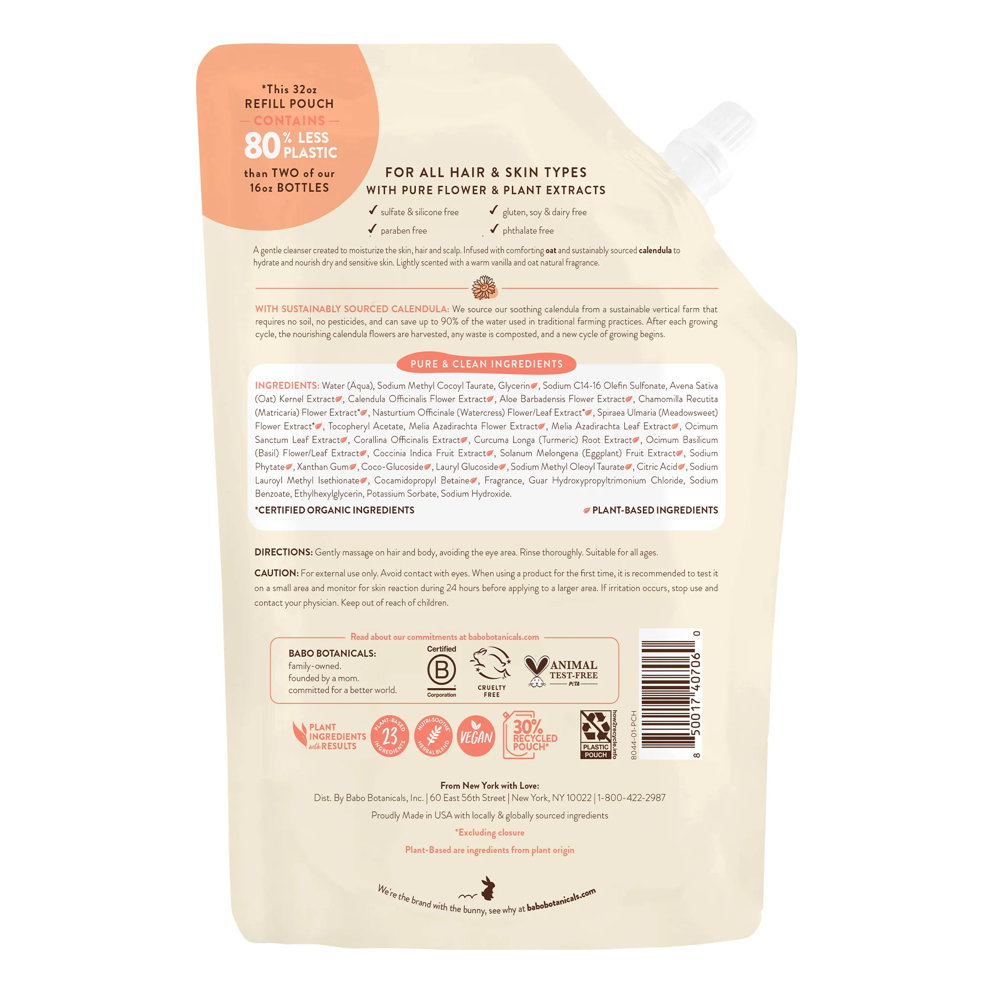 Moisturizing Oat & Calendula Shampoo & Wash - Image 4