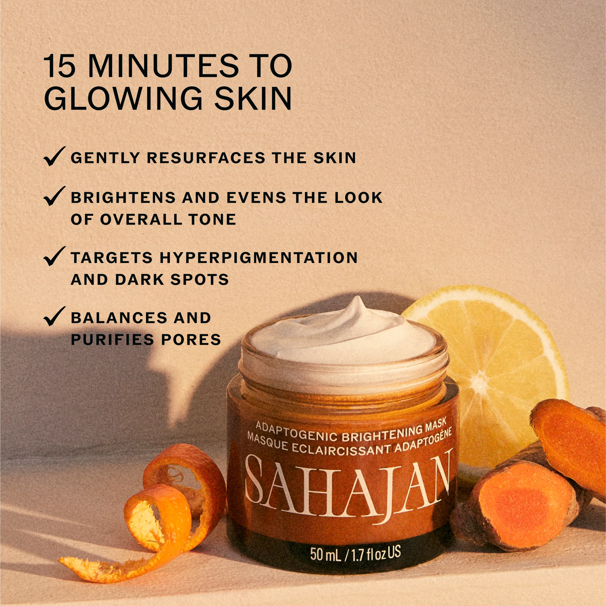 Adaptogenic Brightening Mask with Turmeric + AHAs - Image 3