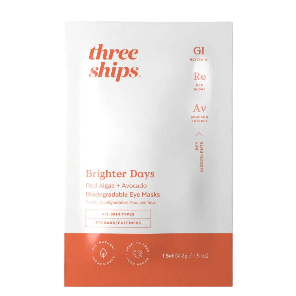 Brighter Days Red Algae + Avocado Biodegradable Eye Mask - Single