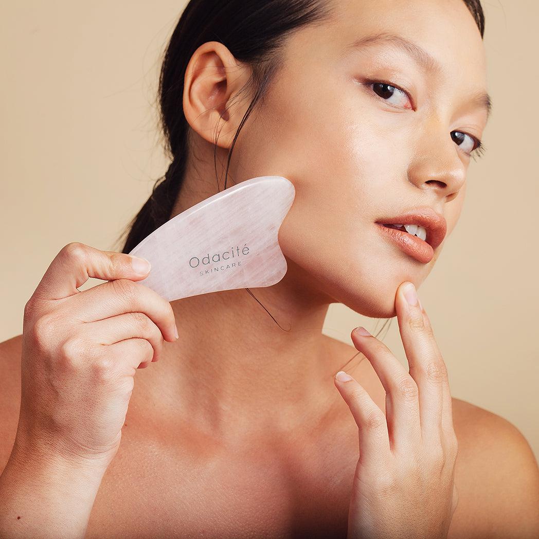 Crystal Contour Gua Sha Rose Quartz - Image 6