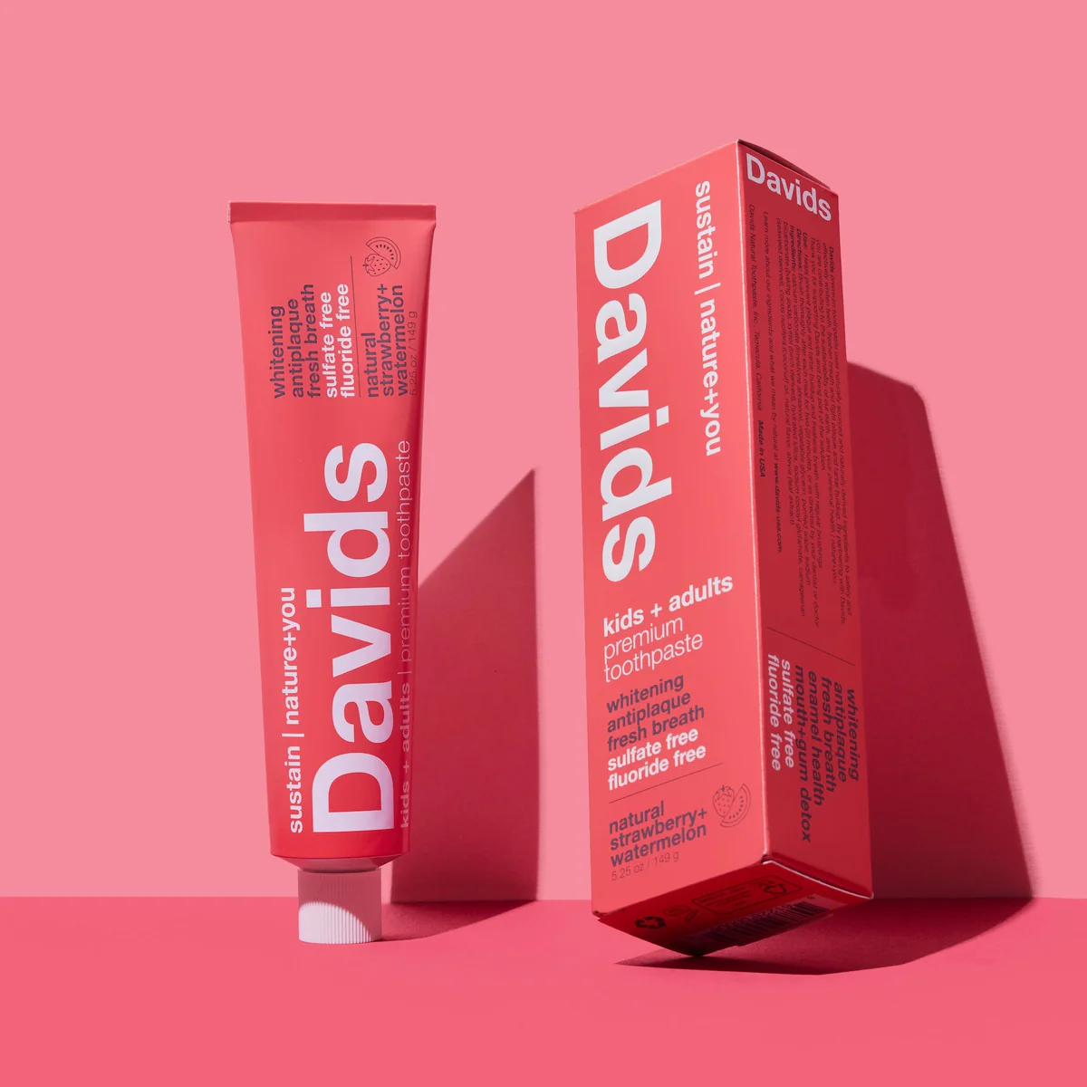 Davids Kids+Adults Strawberry+Watermelon toothpaste - Image 4