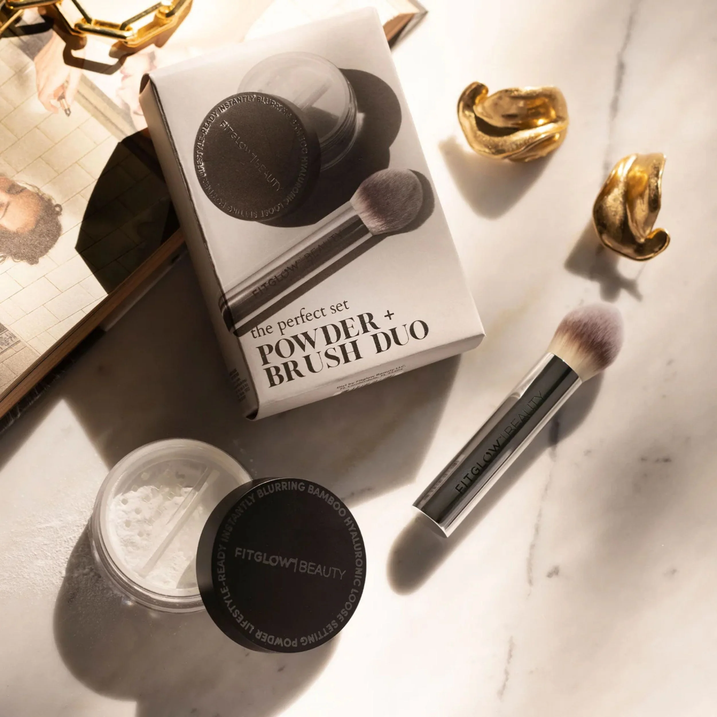 Bamboo Hyaluronic Loose Setting Powder + Brush Duo - Image 2