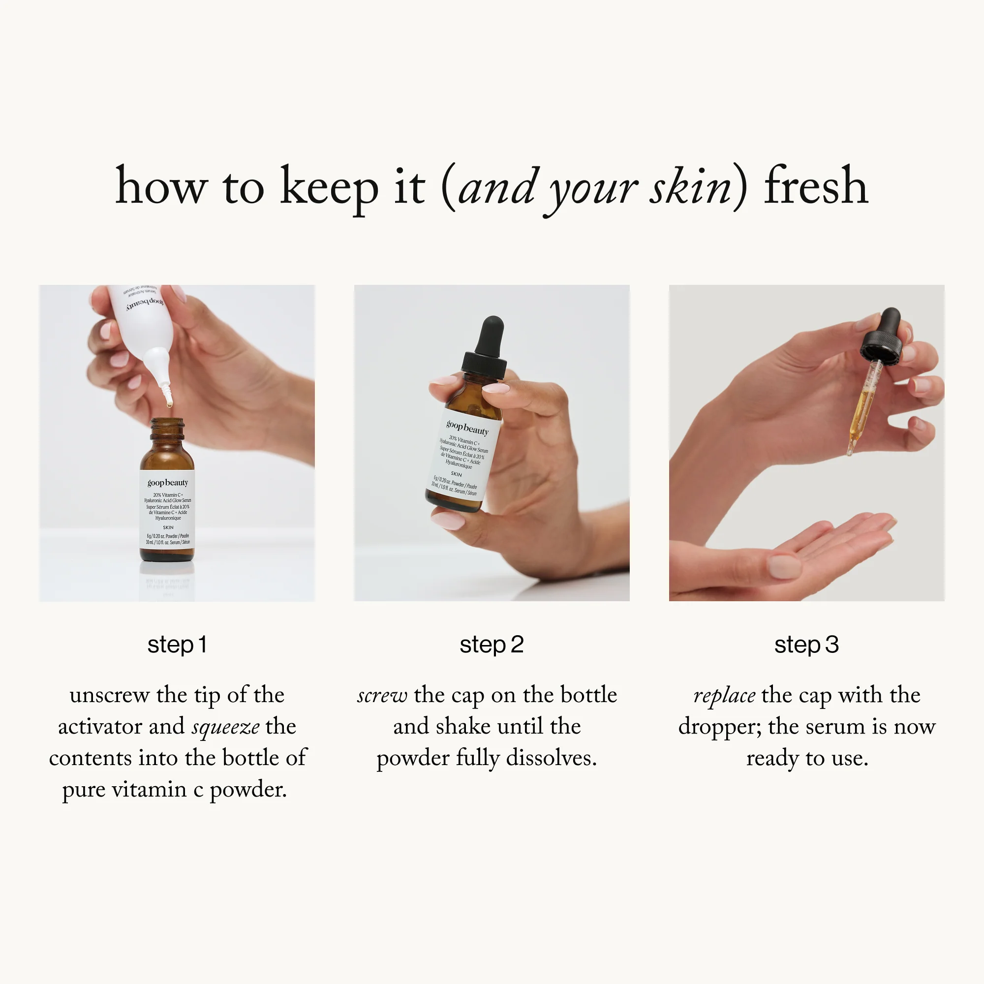 GOOPGLOW 20% Vitamin C + Hyaluronic Acid Glow Serum - Image 5