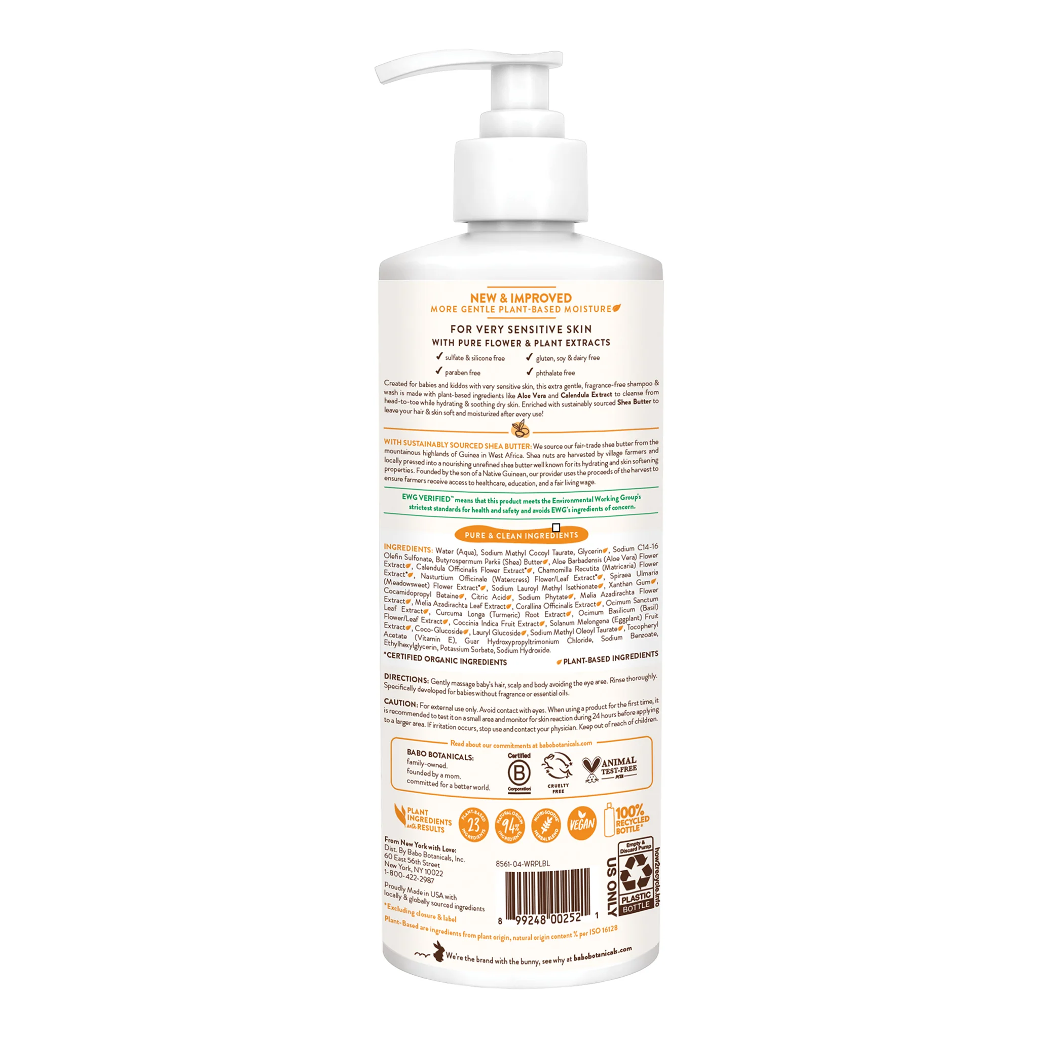 Sensitive Baby Fragrance Free Shampoo & Wash - Image 2