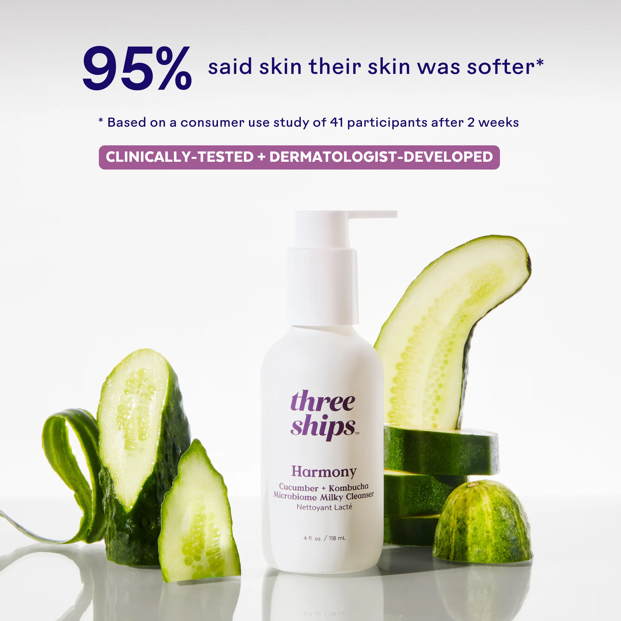 Harmony Cucumber + Kombucha Microbiome Balancing Cleanser - Image 3