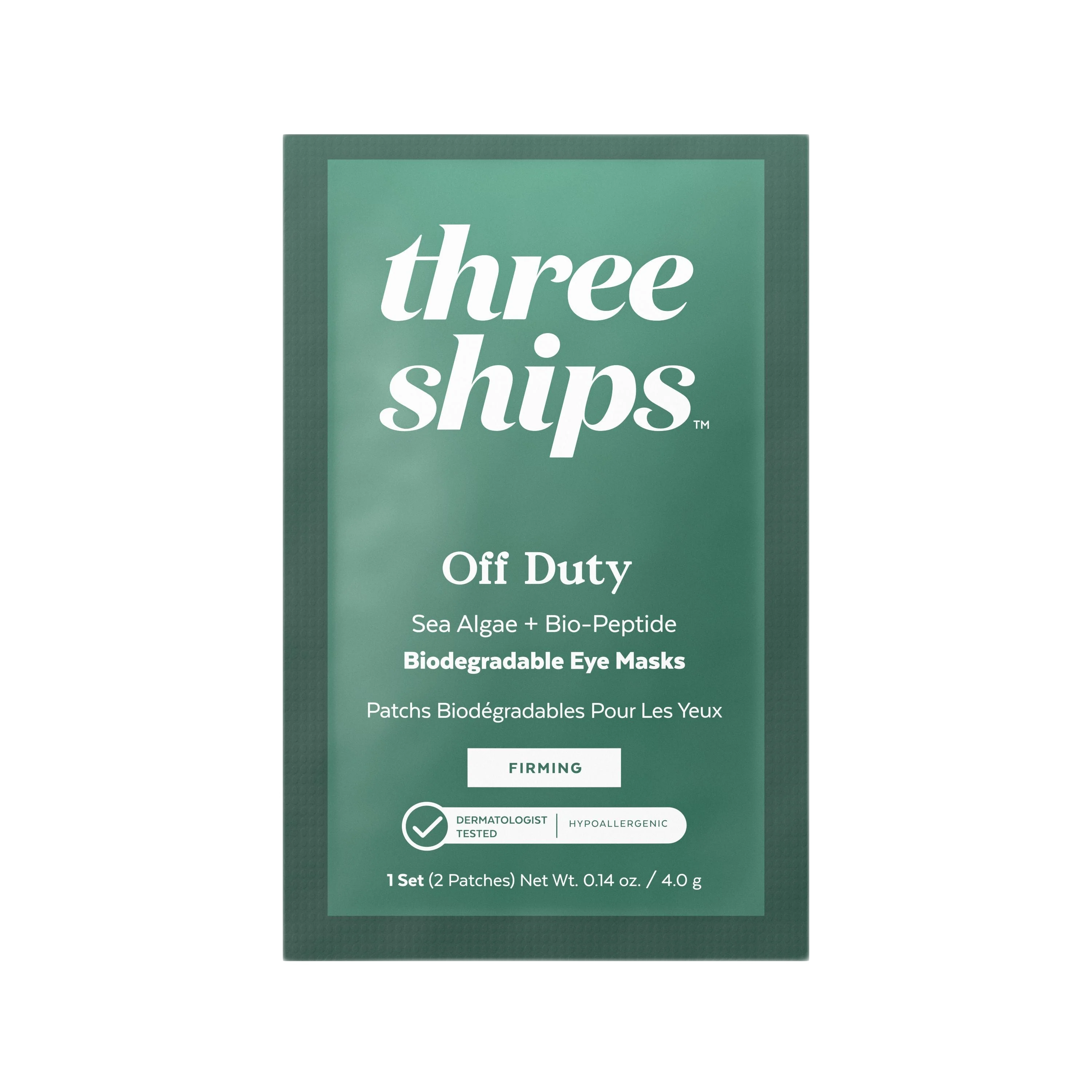 OffDuty™ Sea Algae + Bio-Peptide Smoothing Biodegradable Eye Mask - Single